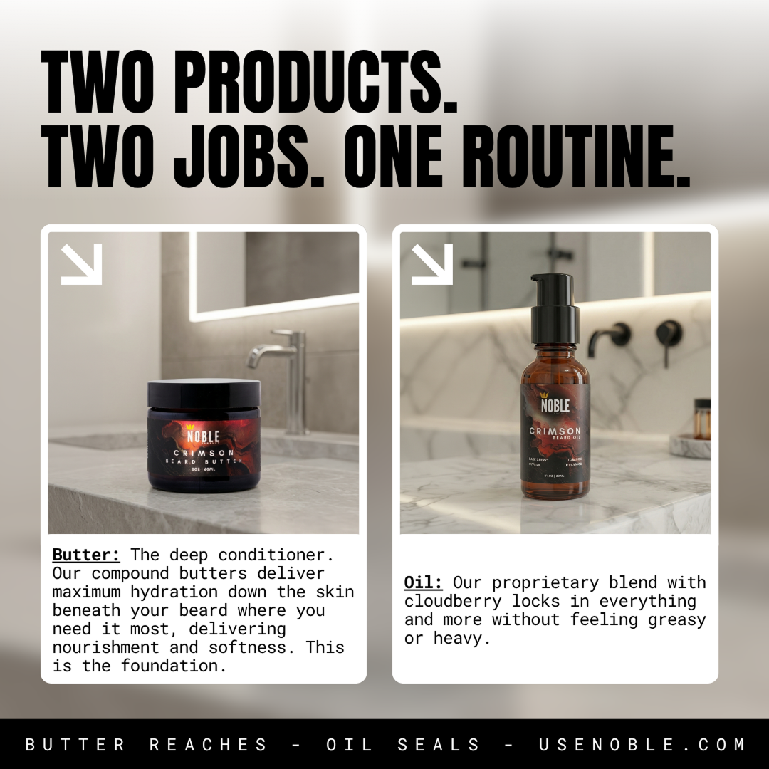 NOBLE BEARD CARE COMBO | Beard Butter & Beard Oil Set