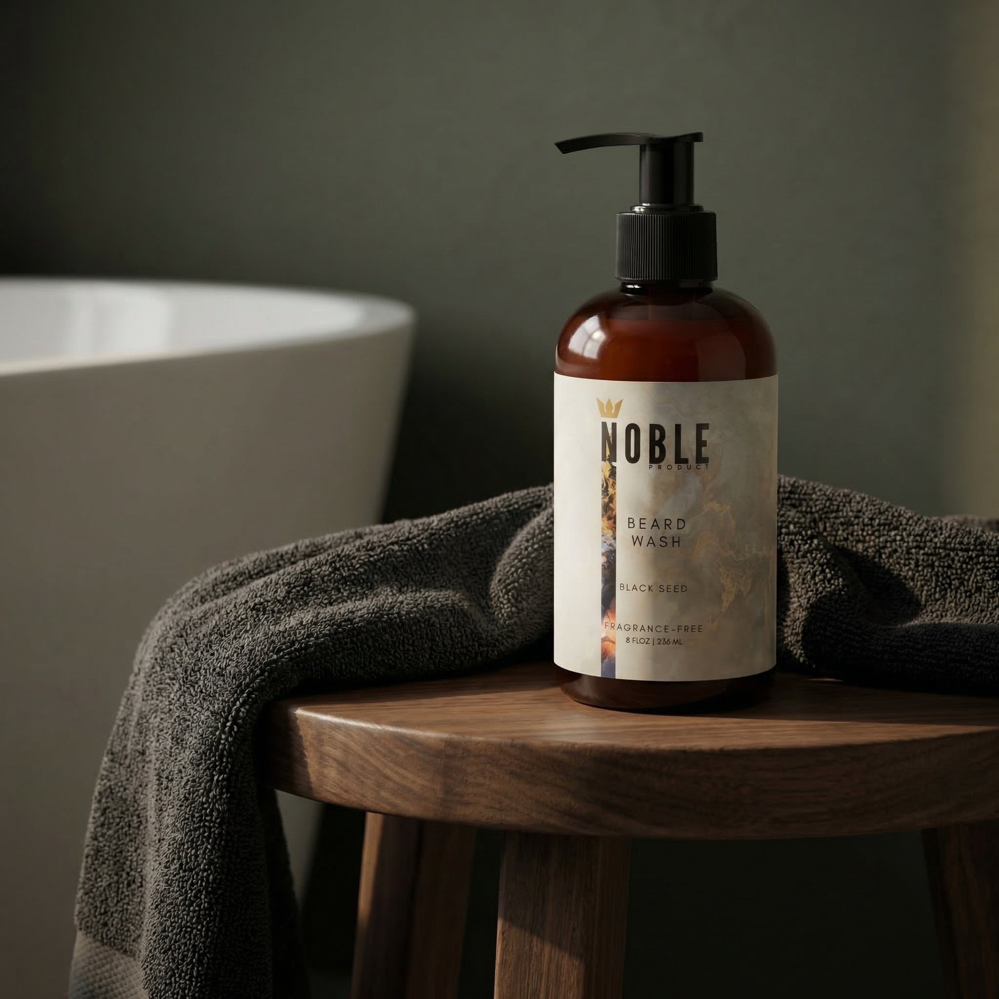 FRAGRANCE-FREE BEARD WASH | HONEY INFUSED WITH BLACK SEED | 8 OZ