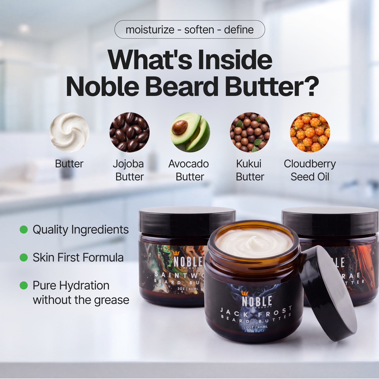 SOLVARAE BEARD BUTTER & BEARD OIL COMBO | LEATHER, BLACK PEPPER, CARDAMOM & EXOTIC OUD