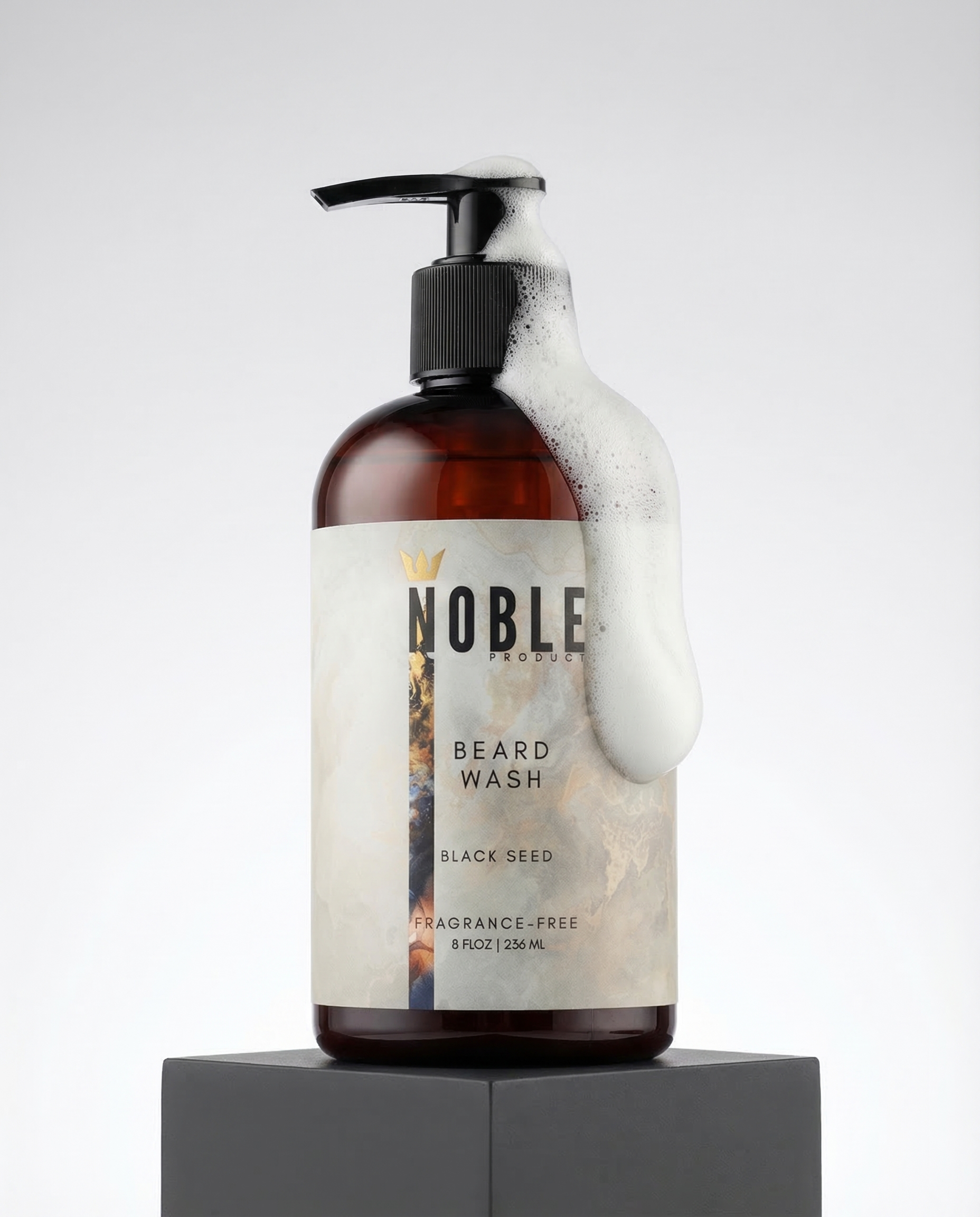 FRAGRANCE-FREE BEARD WASH | HONEY INFUSED WITH BLACK SEED | 8 OZ