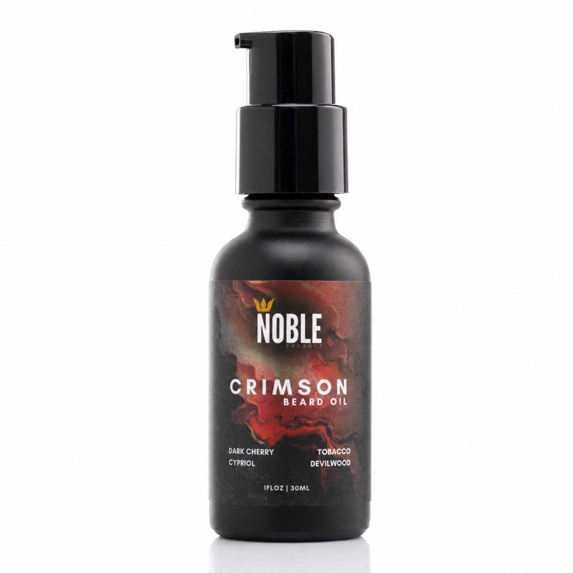 Crimson Beard Oil | 1 oz Lightweight Beard Oil | Dark Cherry, Tobacco, Cypriol & Devilwood