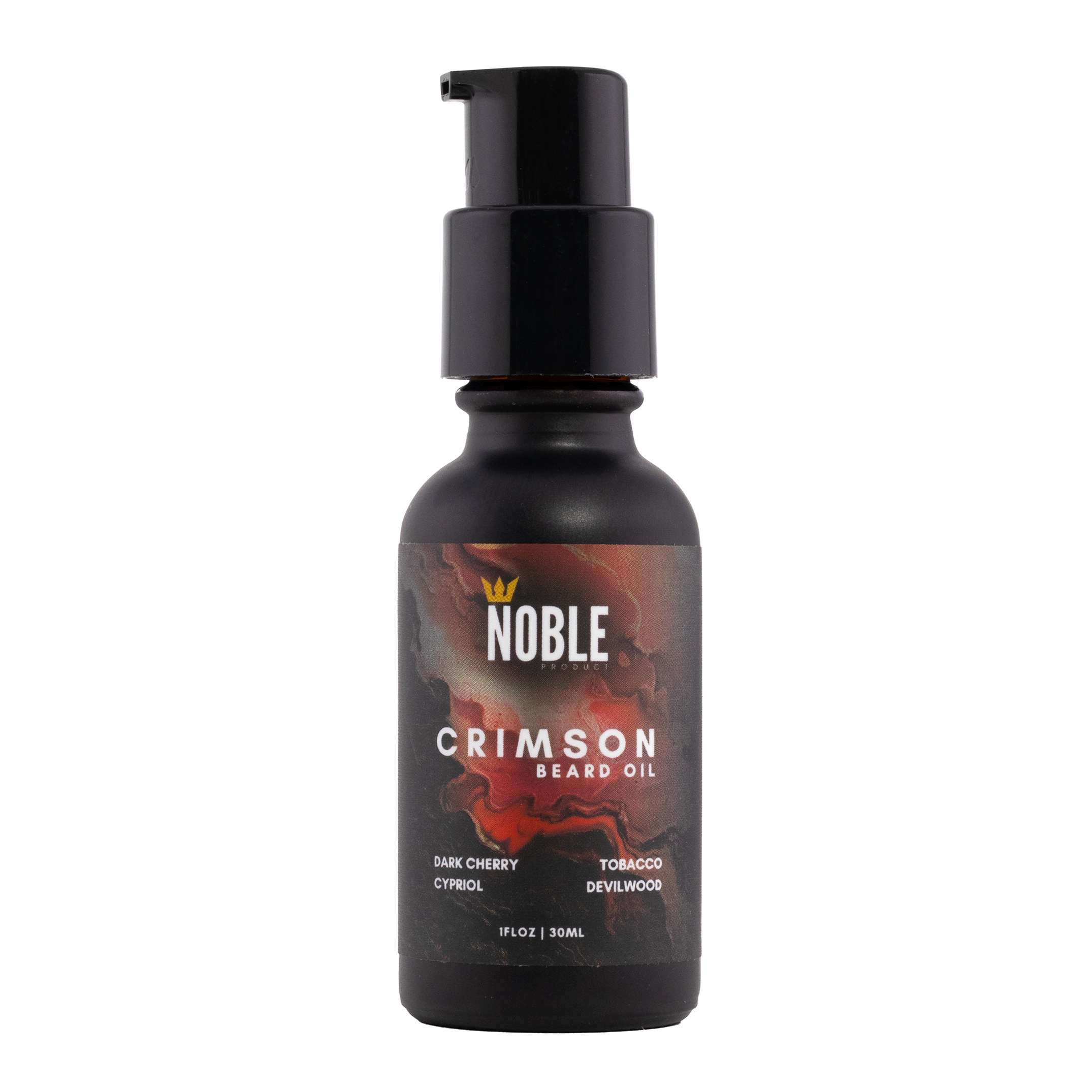 Crimson Beard Oil | 1 oz Lightweight Beard Oil | Dark Cherry Tobacco Cypriol Devilwood