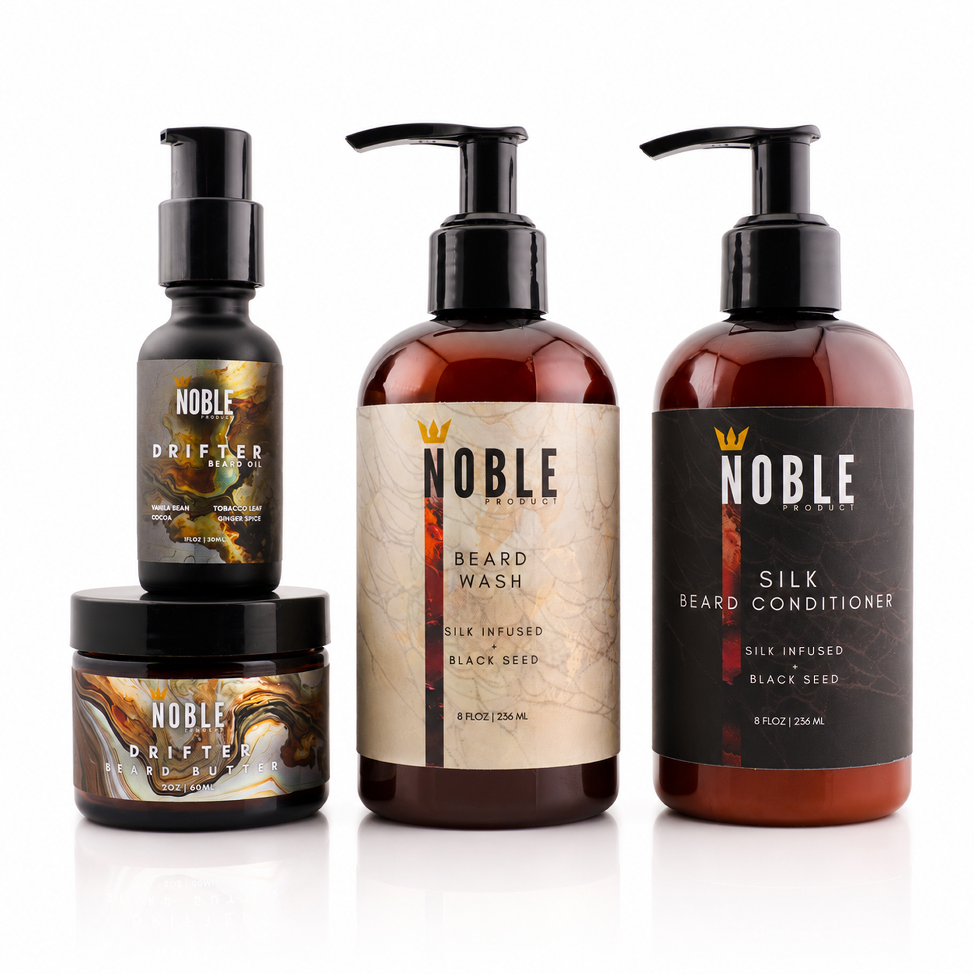 Drifter Fall Beard Care Collection | Butter, Combo or Full System | Vanilla Bean, Tobacco Flower & Ginger Spice