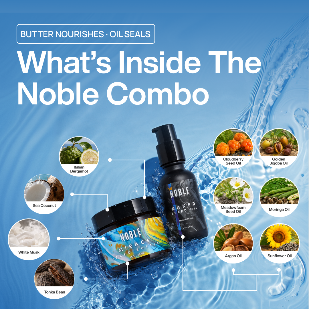 MIRAGE BEARD CARE COMBO | Conditioning | Bergamot & Sea Coconut | Butter & Naked Oil Set