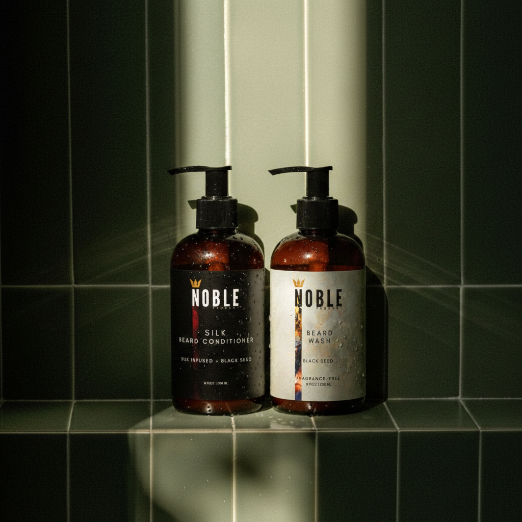Fragrance-Free Honey Infused Beard Wash & Silk Infused Beard Conditioner Set – Daily Skin-First Routine for Clean, Soft Beards