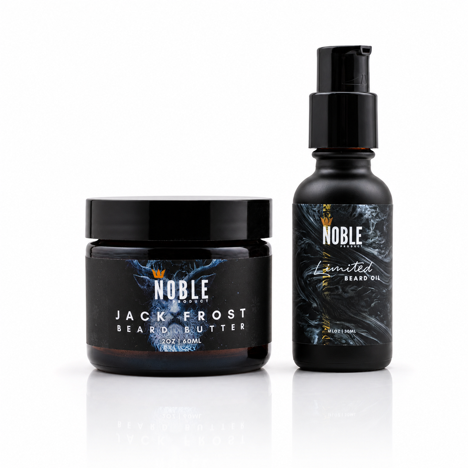 Jack Frost Beard Butter, Combo, and Beardcare System | Hickory, Suede & Peppermint | Noble Product Co.