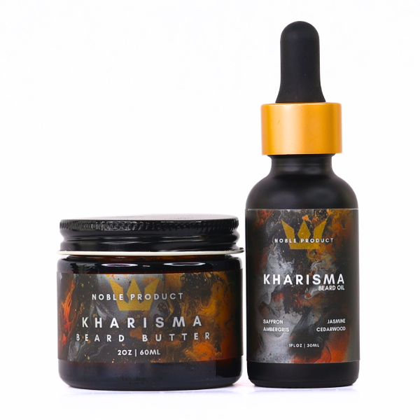 Kharisma Beard Care Combo | Beard Oil + Beard Butter with Luxury Saffron & Cedar Scent