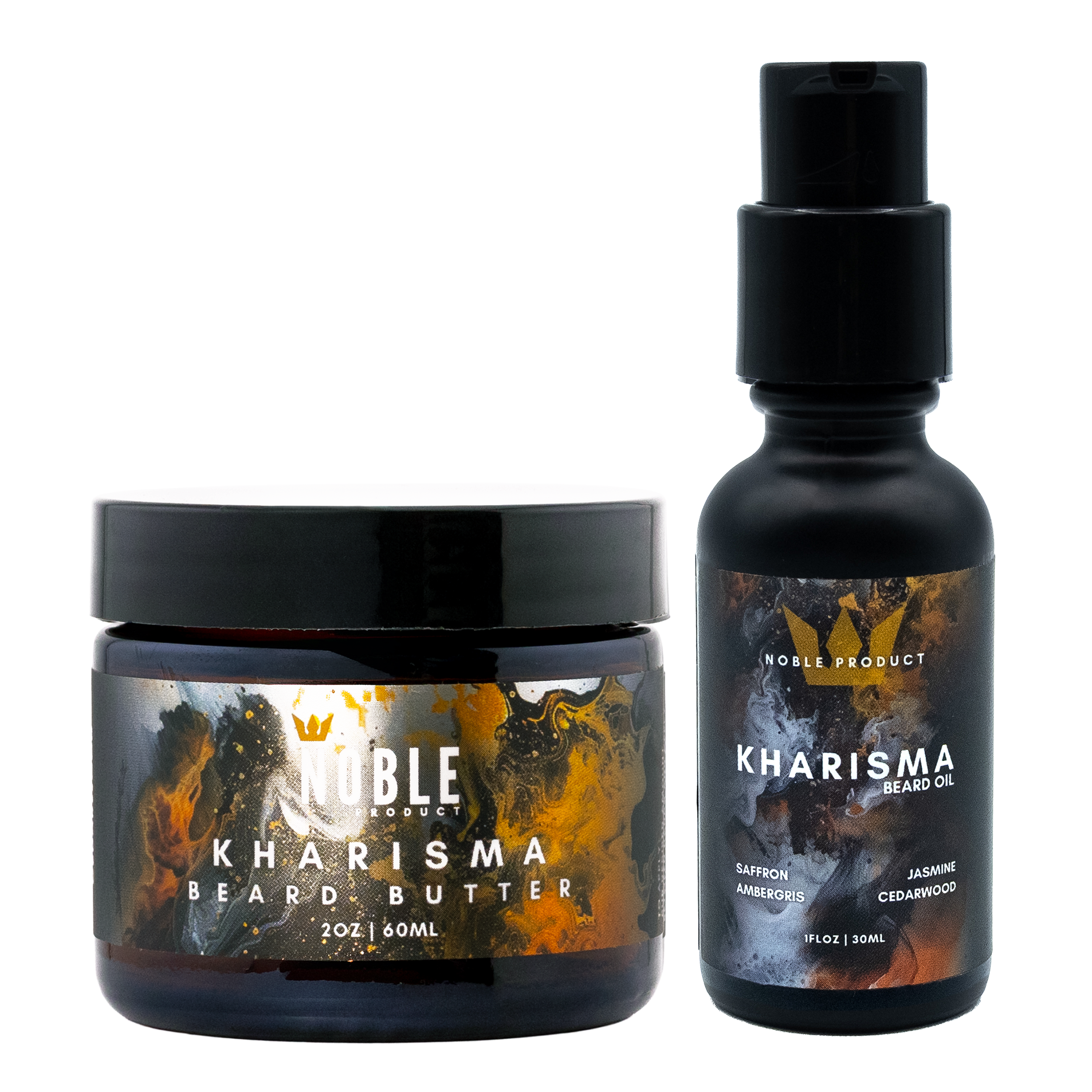 KHARISMA BEARD CARE COMBO | Conditioning | Saffron & Ambergris | Butter & Oil Set