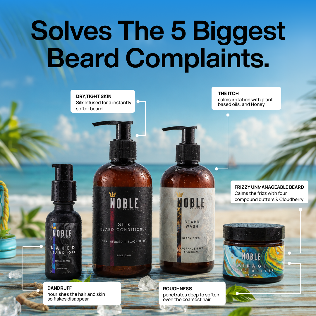 MIRAGE BEARD CARE SYSTEM | Conditioning | Bergamot & Sea Coconut | 4-Piece Set