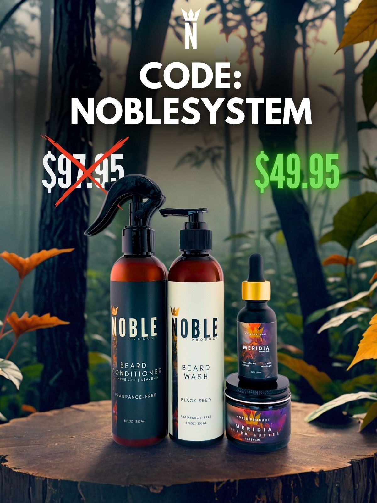 Noble Beard Care System – Complete 4-Piece Grooming System
