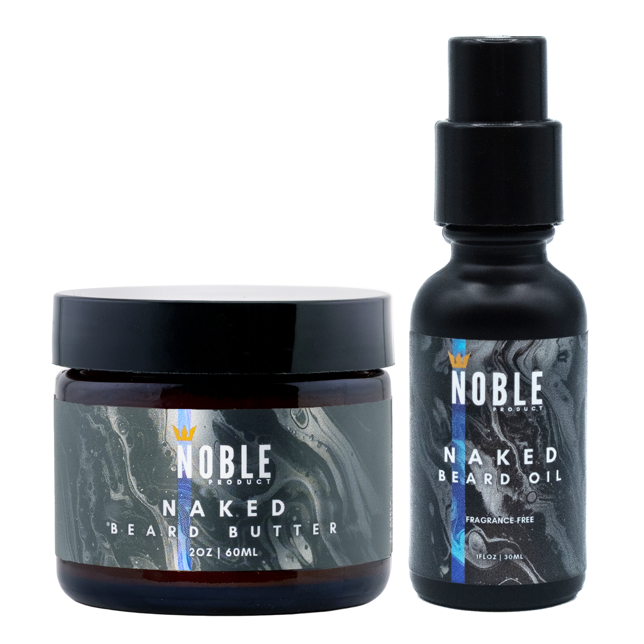 Naked Beard Oil & Butter Combo | Fragrance-Free Hydration & Conditioning