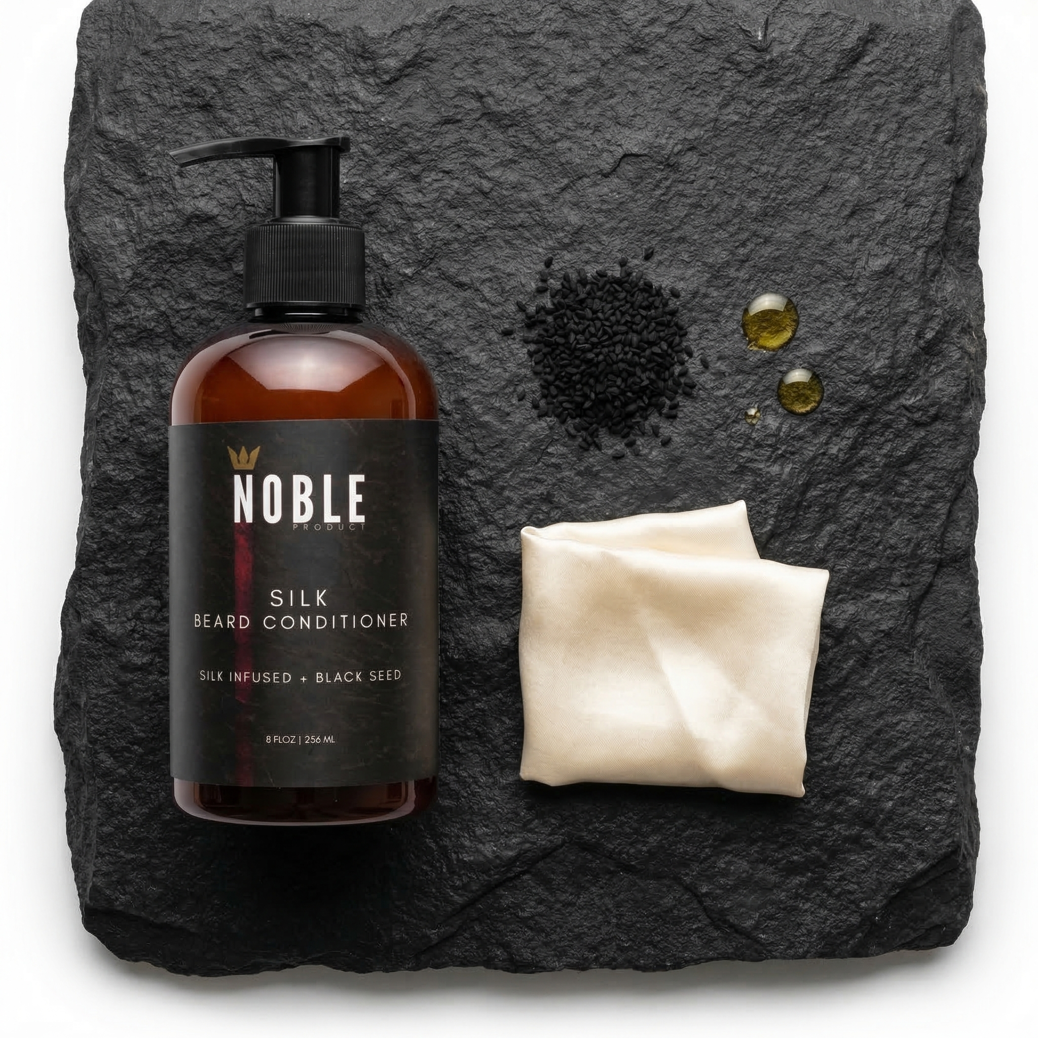 SILK INFUSED BEARD CONDITIONER | Deep Conditioning | Silk & Black Seed Oil | 8 oz