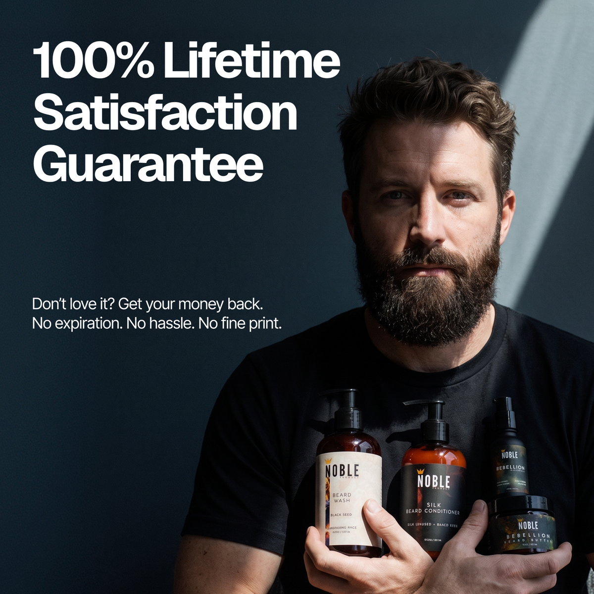 Rebellion Beard Care System | Conditioning | Smoky Oud & Cedar | 4-Piece Set