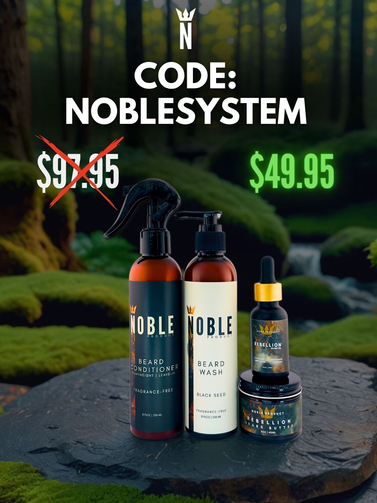 Noble Beard Care System – Complete 4-Piece Grooming System