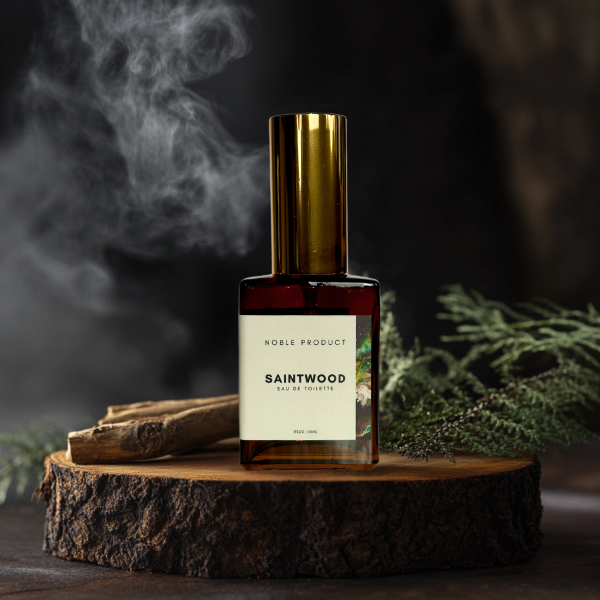Premium Cologne Saintwood 1oz - Men's Smoky Fragrance | Noble Product Co