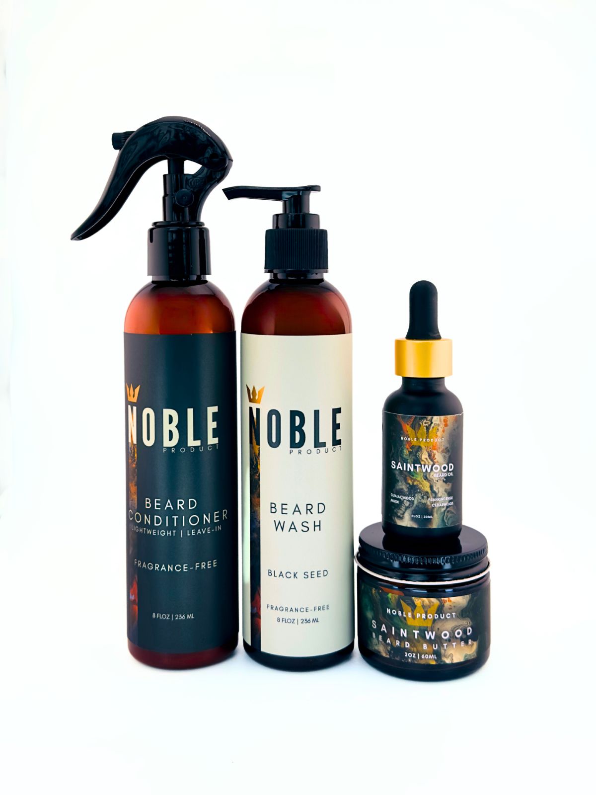 Saintwood Beard Care System – 4-Piece Ritual with Deep, Sacred Wood Scent