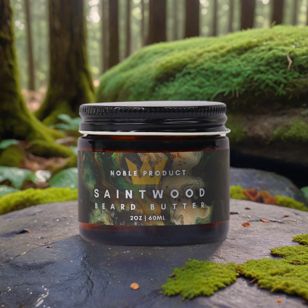 Saintwood Beard Butter | Guaiac Wood, Frankincense, Musk, & Cedarwood (2 oz)