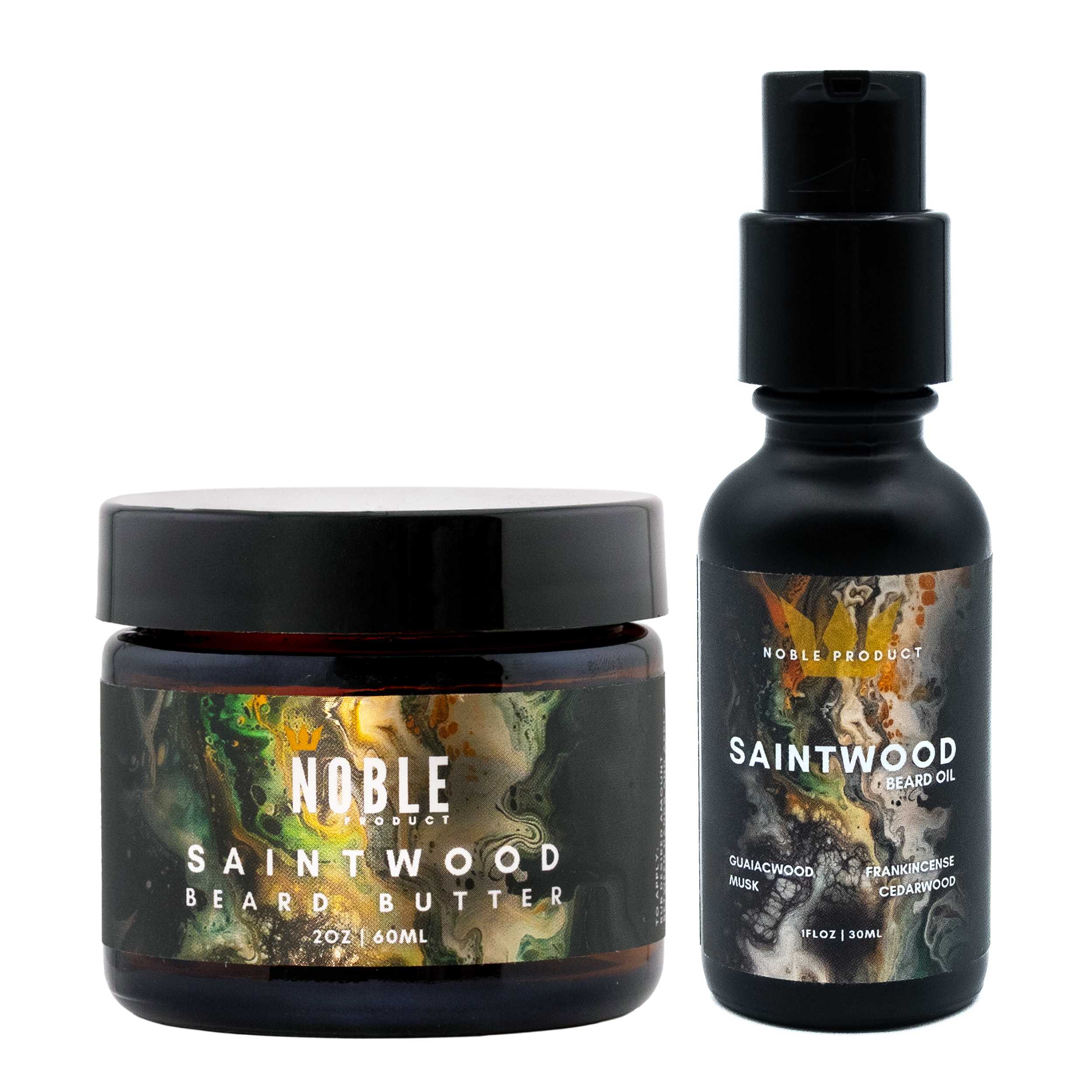 SAINTWOOD BEARD CARE COMBO | Conditioning | Sandalwood & Amber | Butter & Oil Set