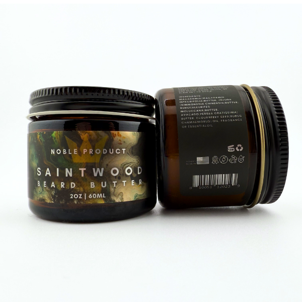 Saintwood Beard Butter | Guaiac Wood, Frankincense, Musk, & Cedarwood (2 oz)