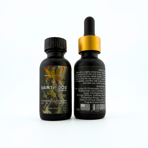 Saintwood Beard Oil | Guaiac Wood, Frankincense, Virginian Cedar & Musk (1 oz)