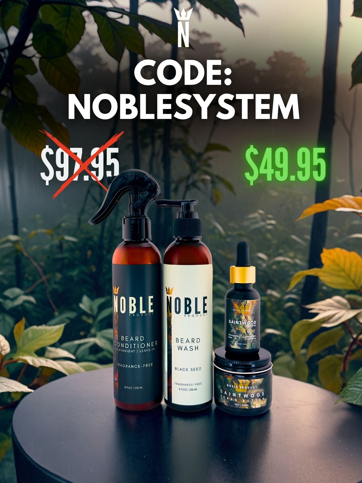 Noble Beard Care System – Complete 4-Piece Grooming System