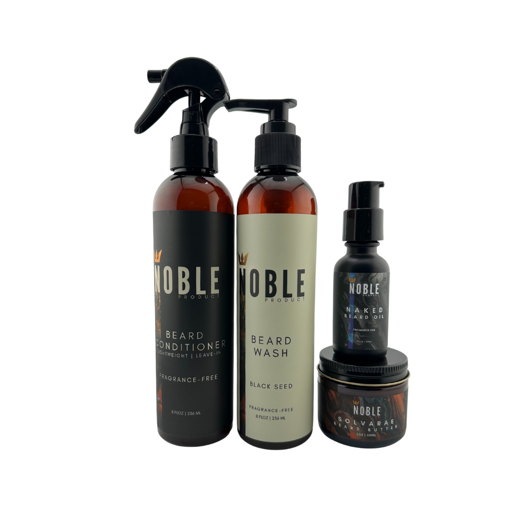 Solvarae Beard Care System – 4-Piece Ritual with Bold, Spiced Leather Scent