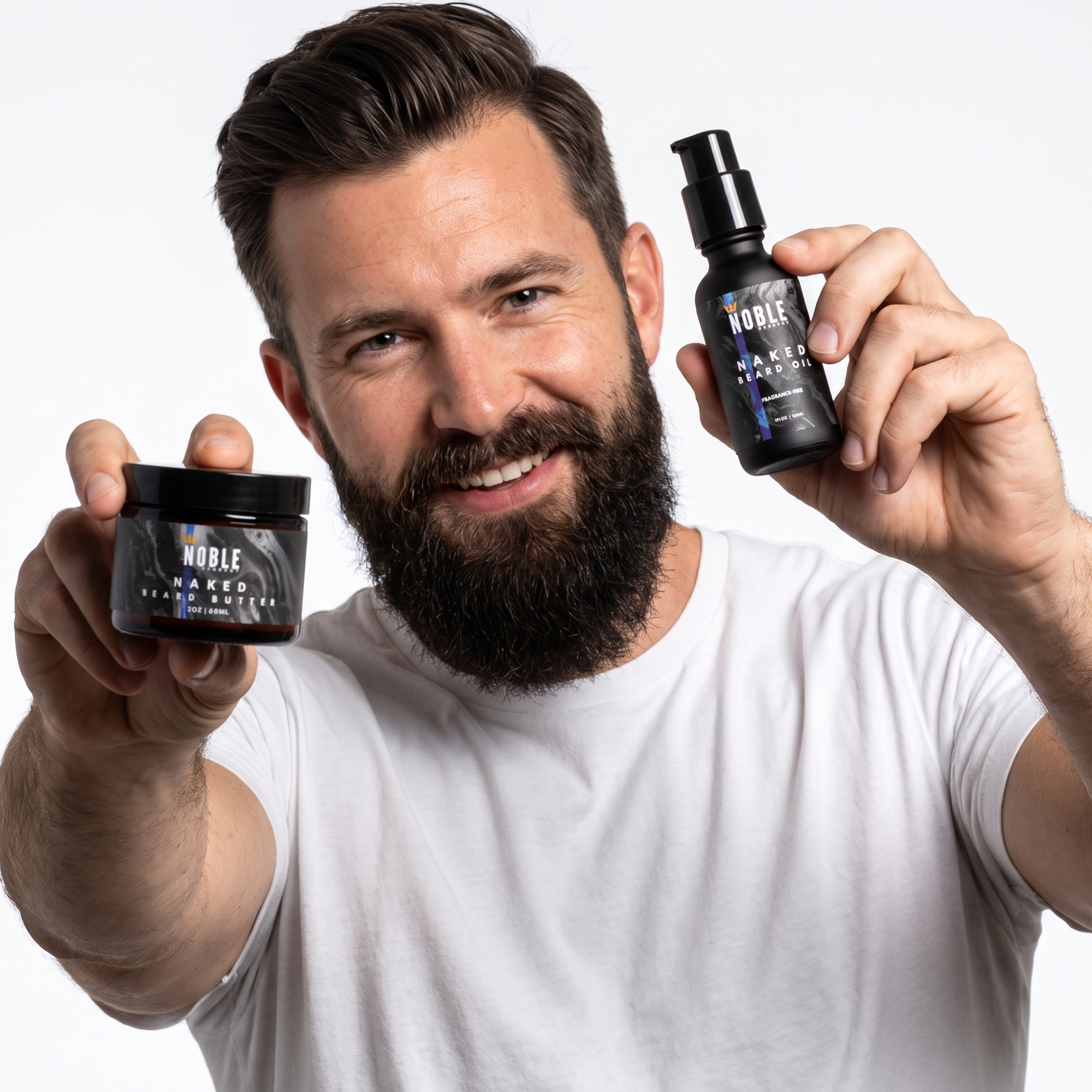 Naked Beard Care Combo | Sensitive Skin | Fragrance-Free | Butter & Oil Set
