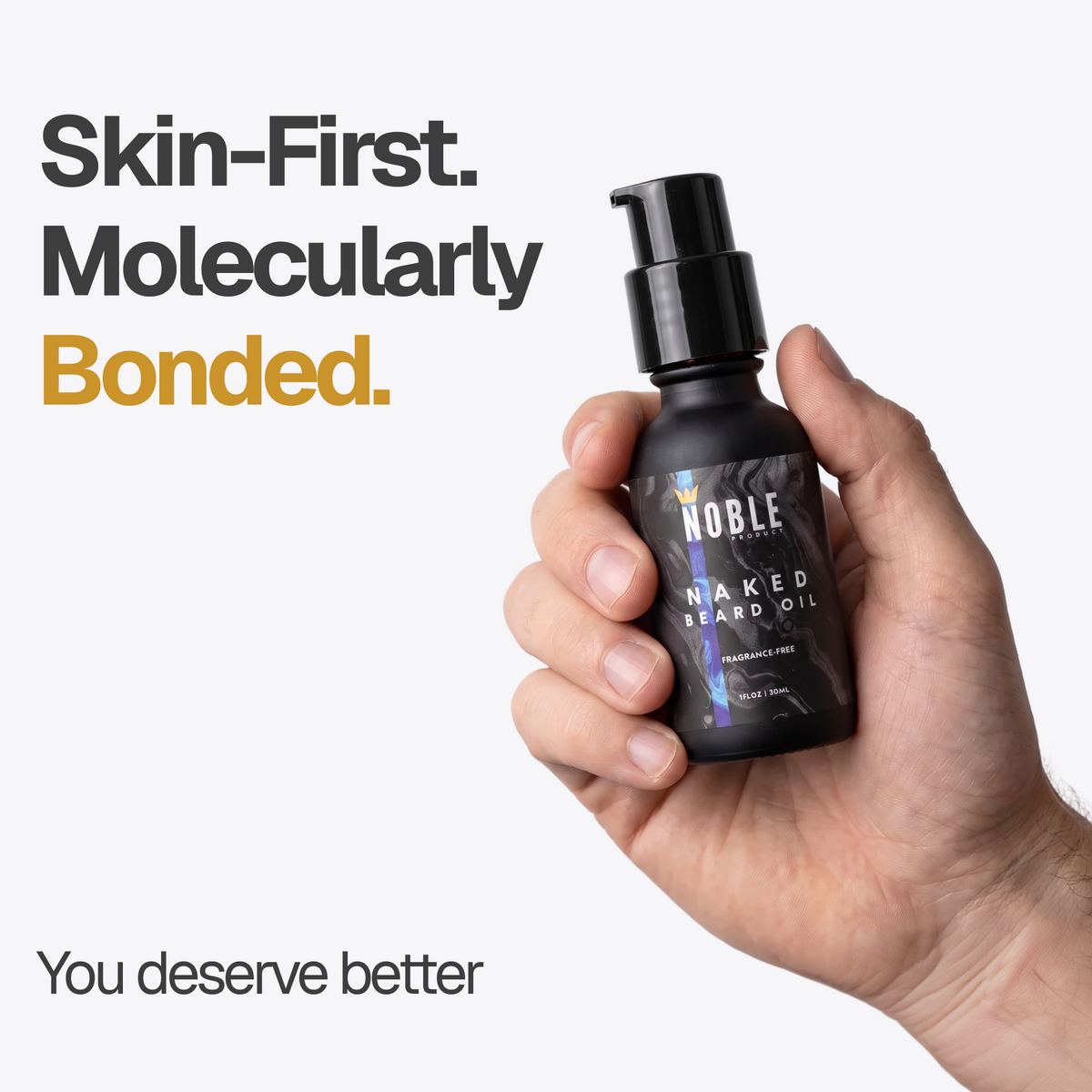 Naked Beard Oil | Lightweight Hydration | Fragrance-Free | 1 oz
