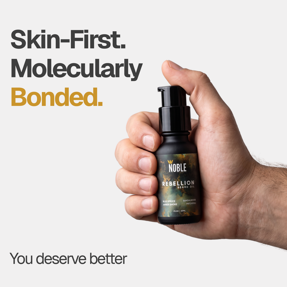 Rebellion Beard Oil | Lightweight Hydration | Blue Spruce & Amber Smoke | 1 oz