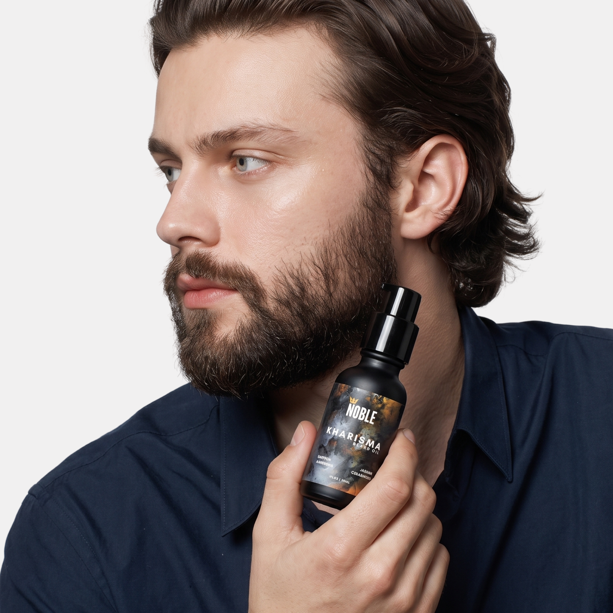 Kharisma Beard Oil – Lightweight Hydration, Saffron & Ambergris, 1 oz