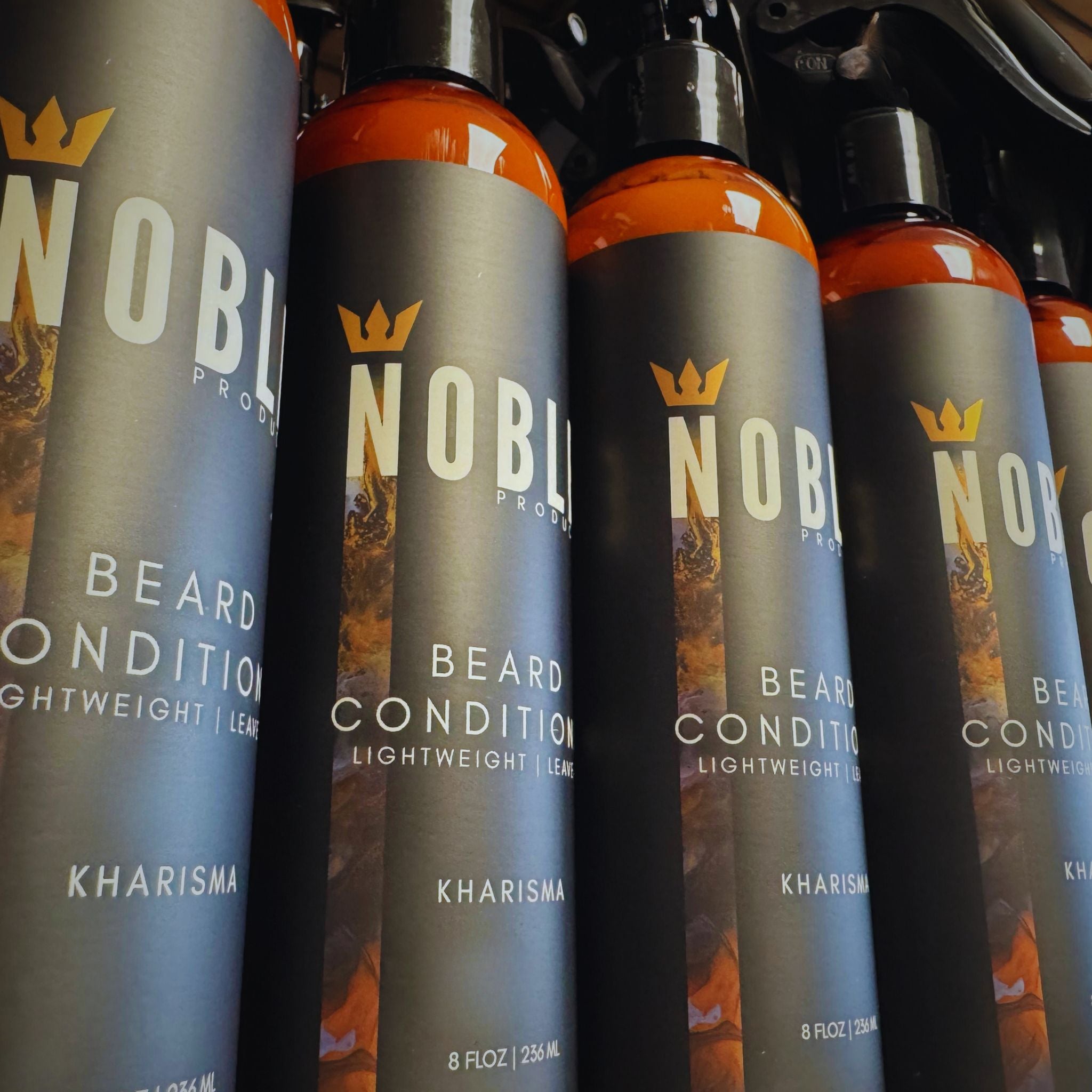 Noble Leave-In Beard Conditioner Spray – 8oz Daily Softener for Coarse Beards with Cloudberry & Broccoli Seed Oil | Limited Edition Kharisma Scent