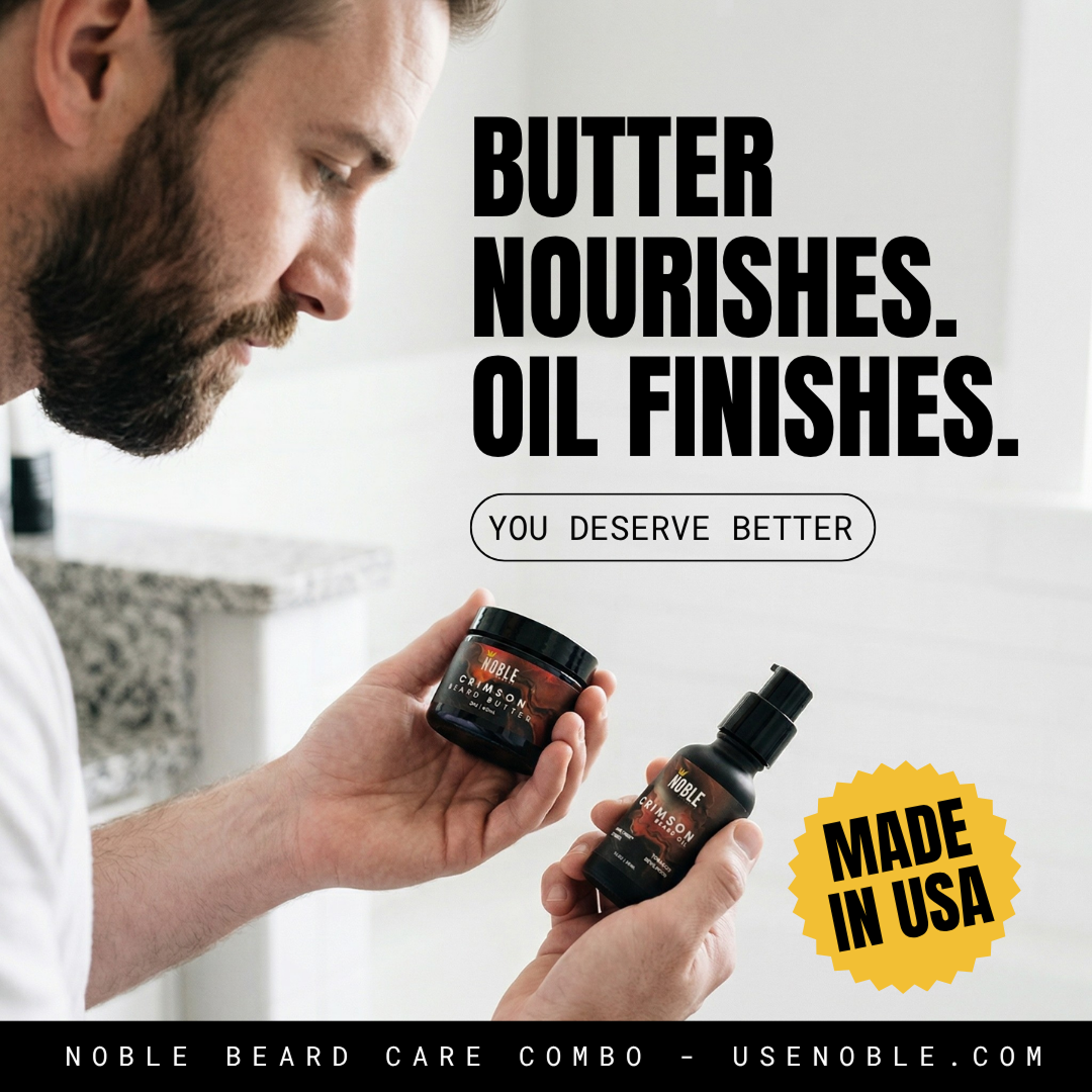 NOBLE BEARD CARE COMBO | Beard Butter & Beard Oil Set