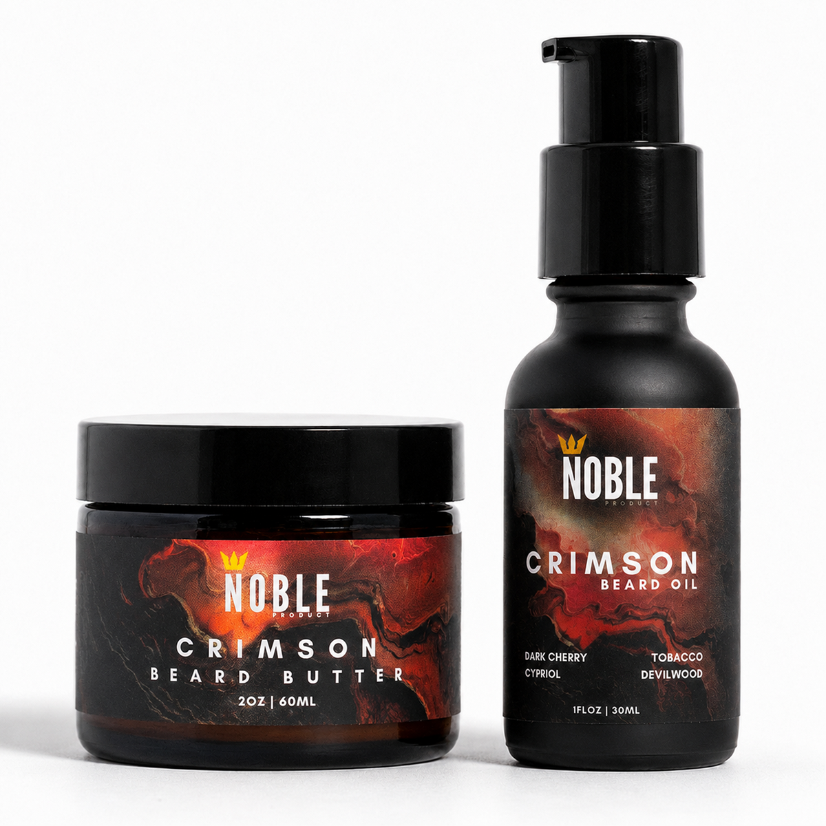 Crimson Beard Butter and Beard Oil conditioning set | Noble Product Co.