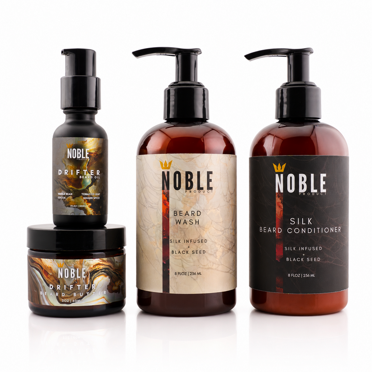 Drifter Fall Beard Care Collection | Butter, Combo or Full System | Vanilla Bean, Tobacco Flower & Ginger Spice