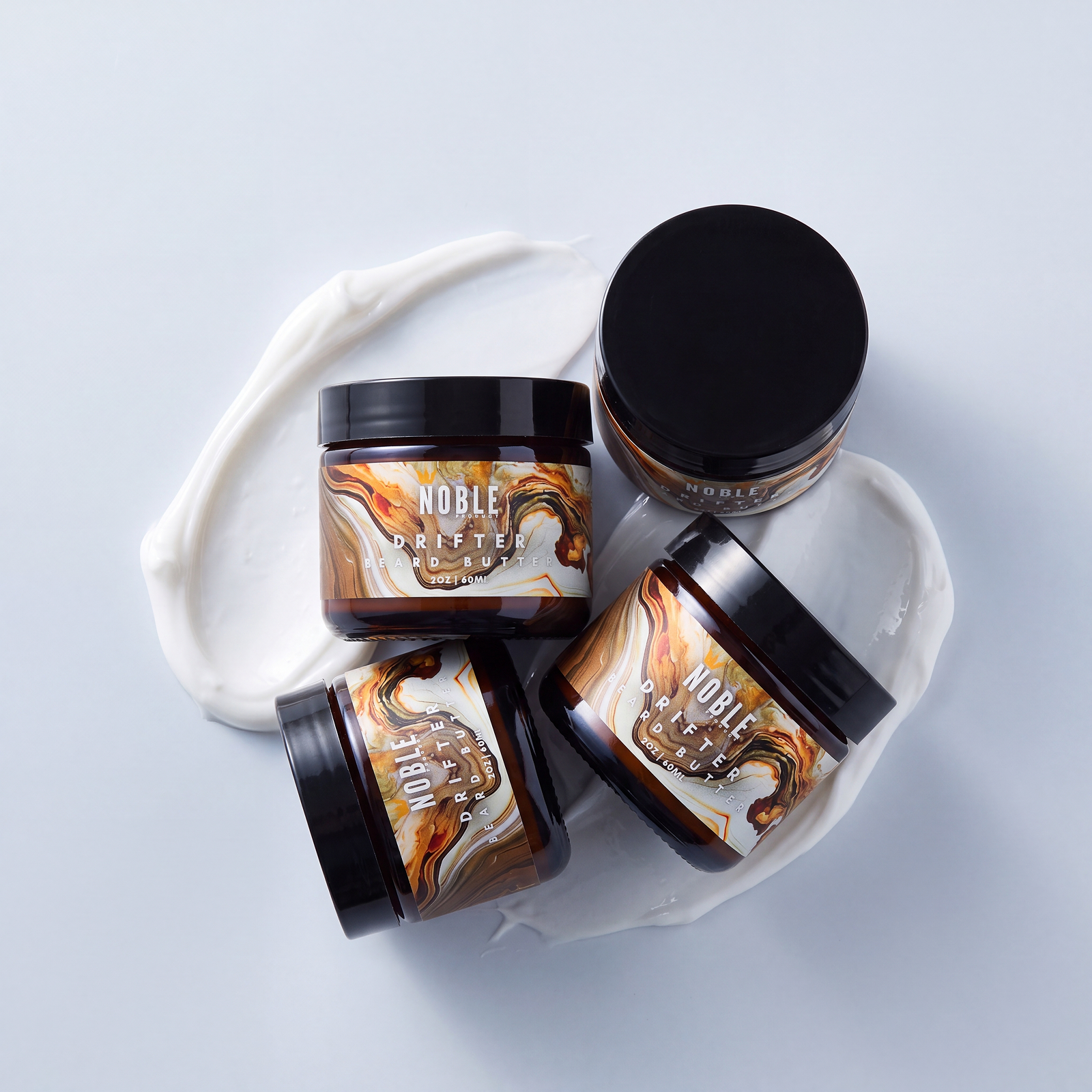 DRIFTER BEARD BUTTER| CONDITIONZING | VANILLA BEAN, TOBACCO LEAF, COCOA, GINGER SPICE| 2 oz