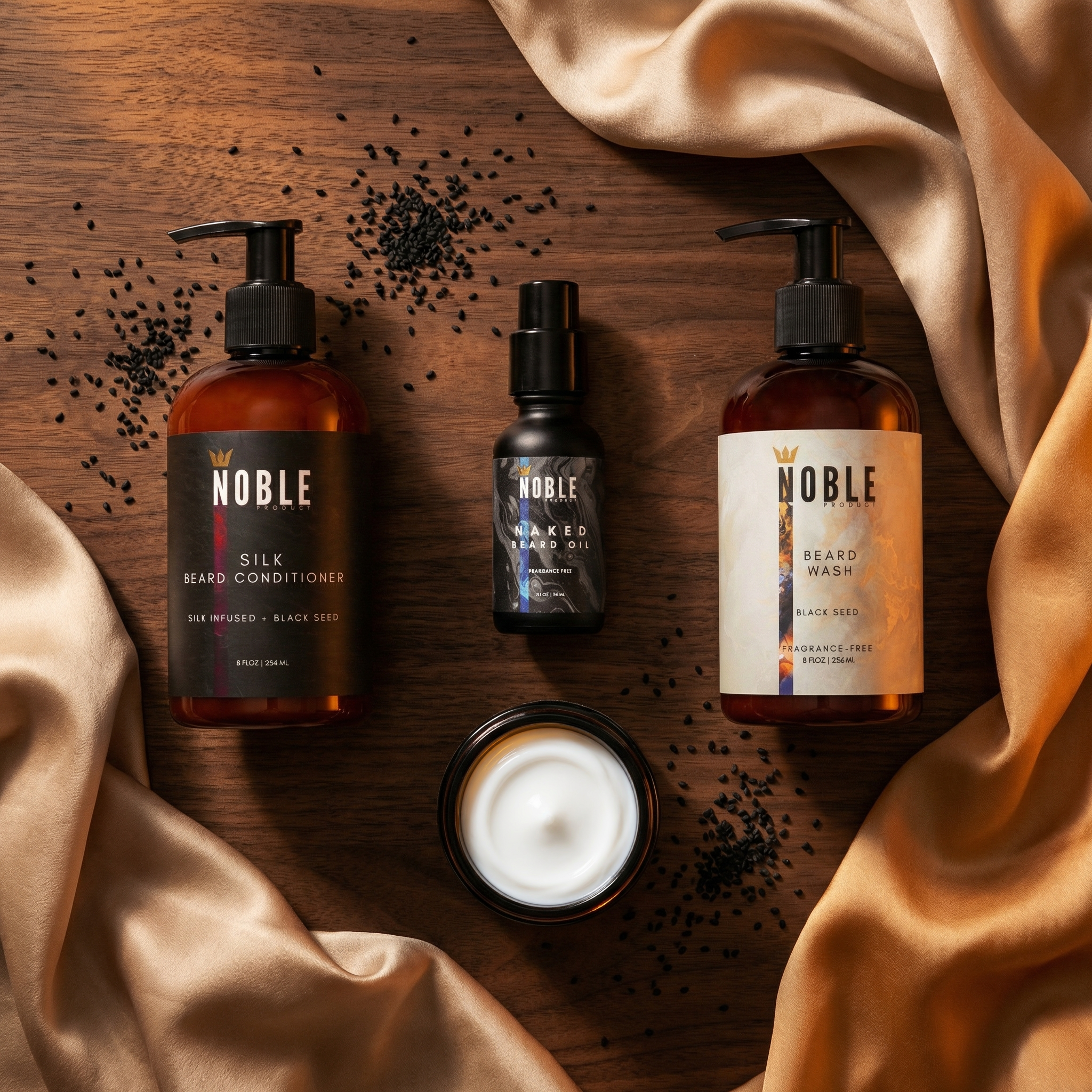 FRAGRANCE-FREE BEARD WASH | HONEY INFUSED WITH BLACK SEED | 8 OZ