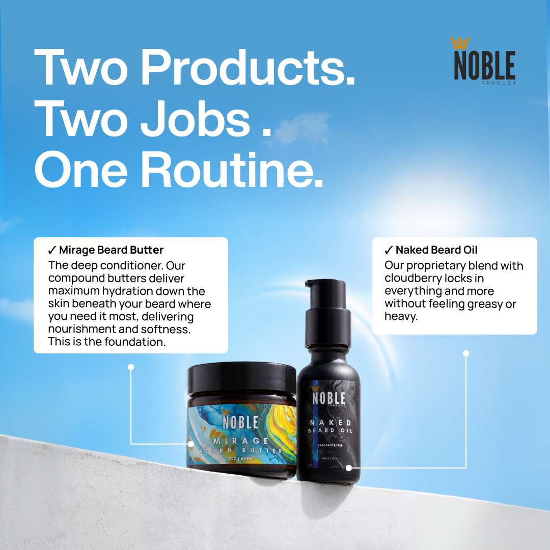MIRAGE BEARD CARE COMBO | Conditioning | Bergamot & Sea Coconut | Butter & Naked Oil Set
