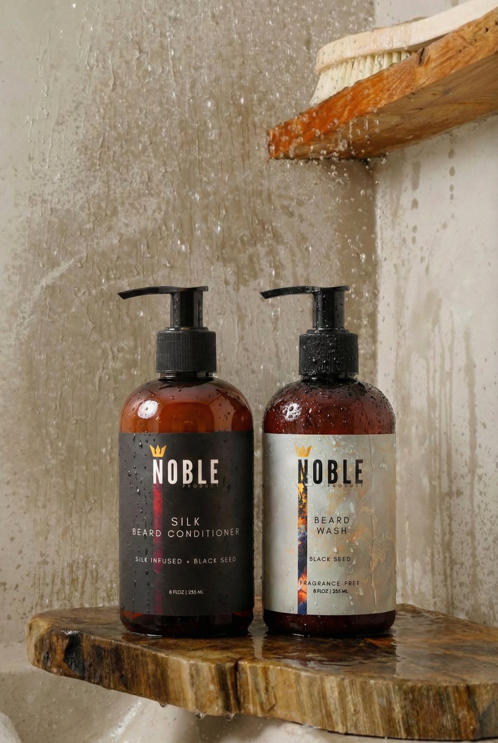 Fragrance-Free Honey Infused Beard Wash & Silk Infused Beard Conditioner Set – Daily Skin-First Routine for Clean, Soft Beards