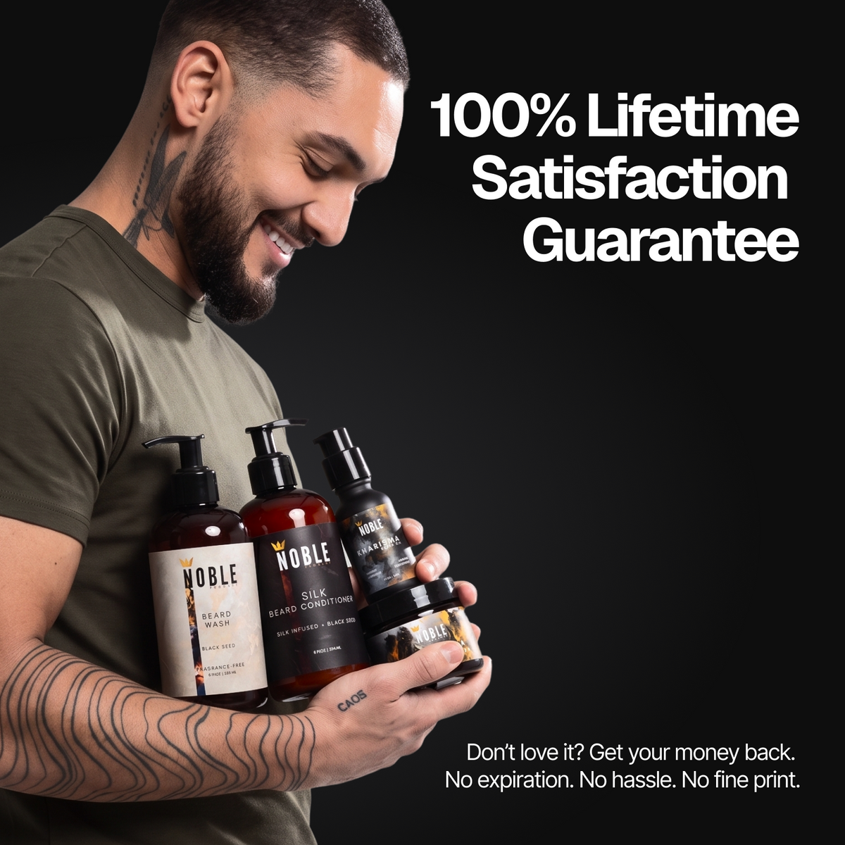 Kharisma Beard Care System – Saffron & Ambergris 4-Piece Set