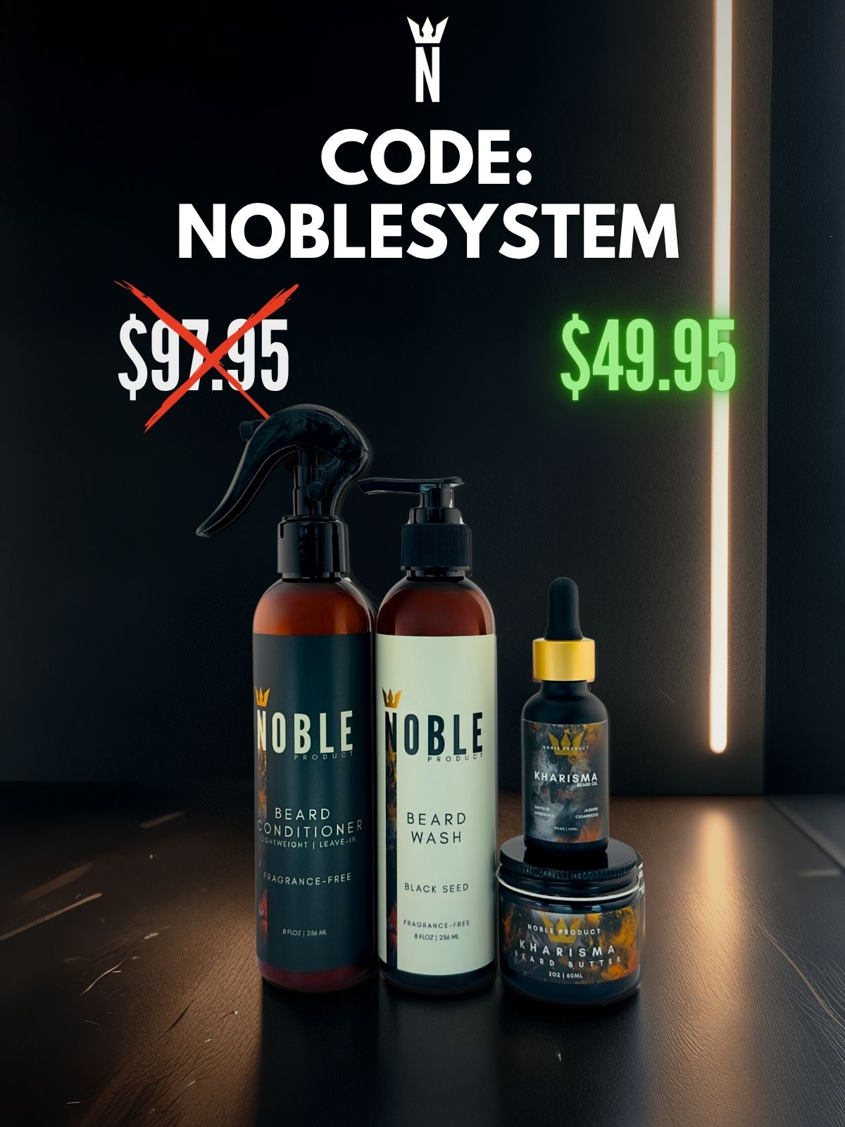 Noble Beard Care System – Complete 4-Piece Grooming System