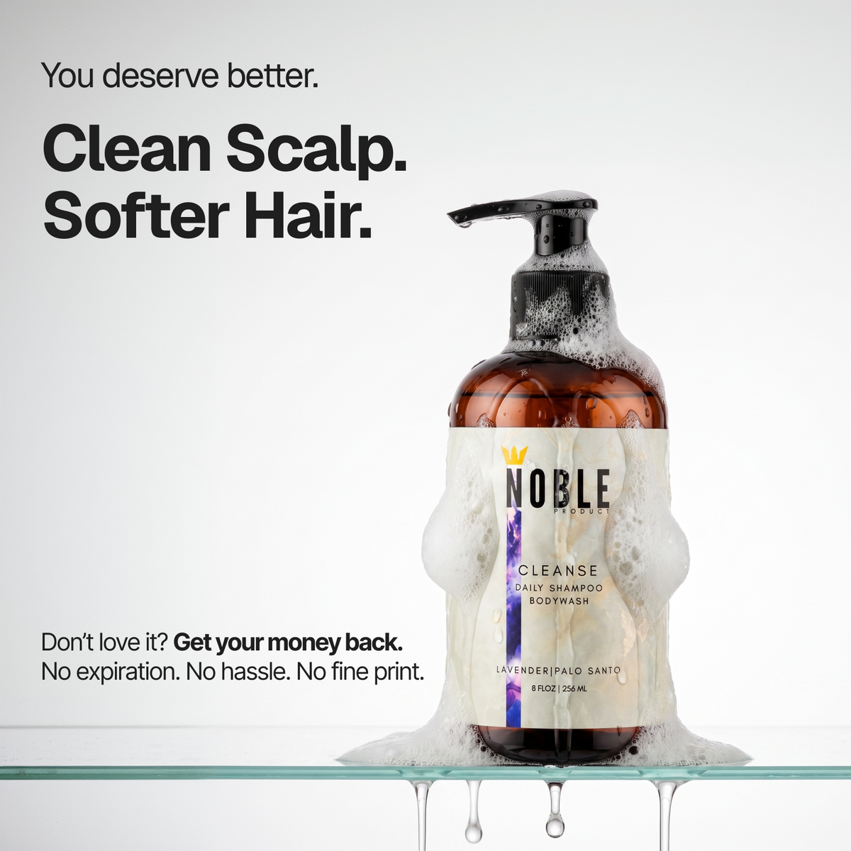 Cleanse Sea Moss Shampoo ingredients and product information | Noble Product Co.