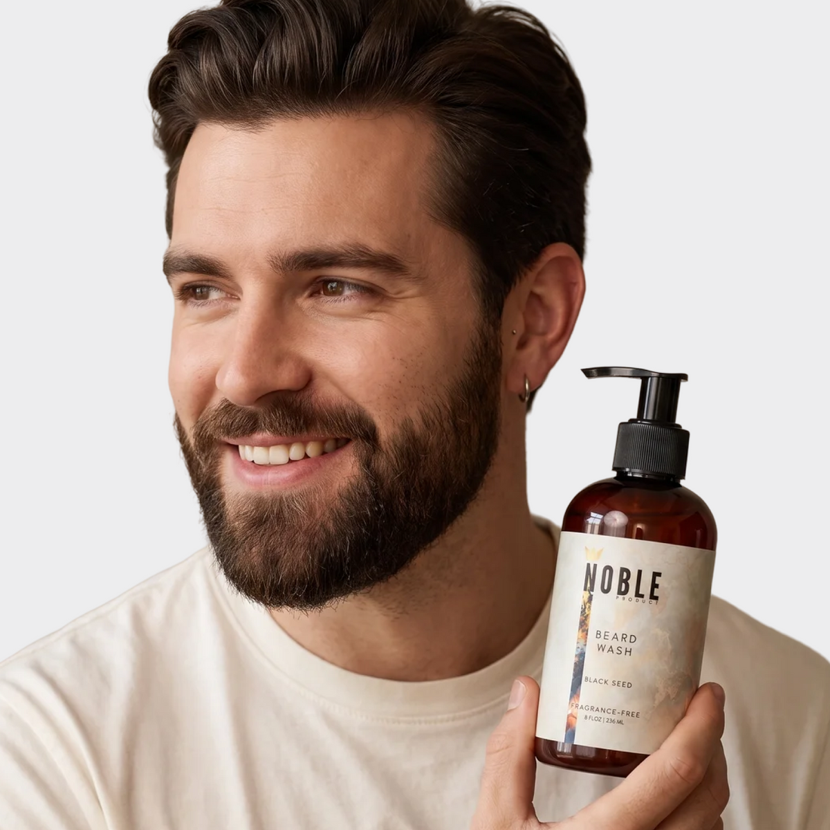 Fragrance-Free Beard Wash | Cloudberry + Silk Amino Acids | 8 oz