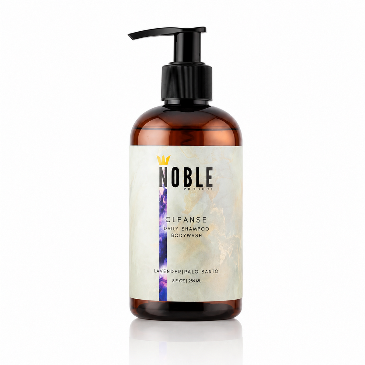 Cleanse Sea Moss Shampoo, 8 oz, with palo santo and lavender scent | Noble Product Co.