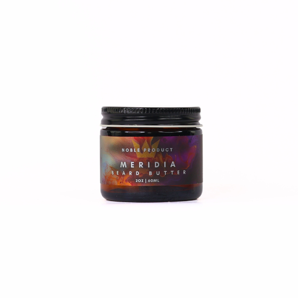 Meridia Beard Butter jar—vanilla orchid, almond, palo santo & atlas cedarwood scent (2 oz)