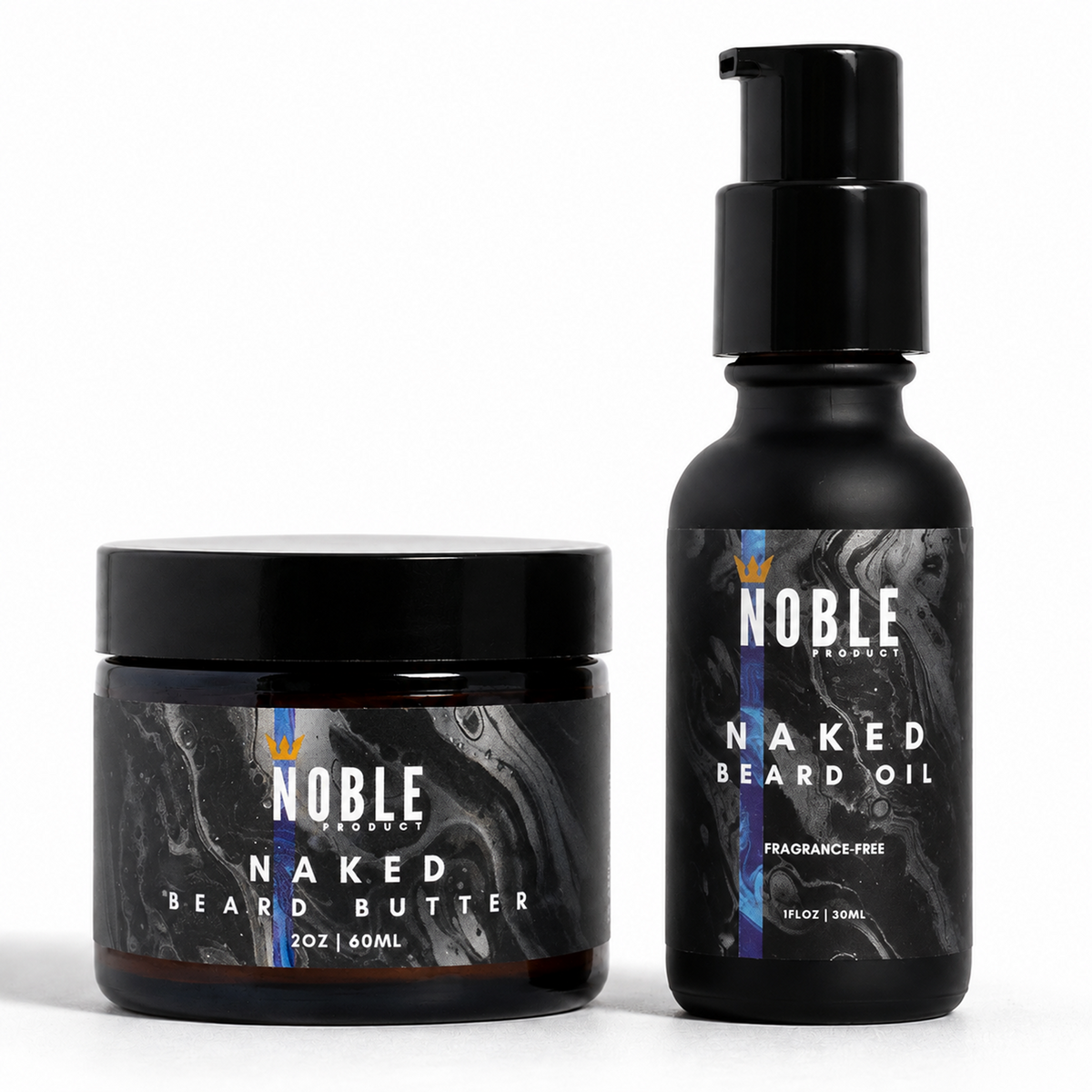 Naked Beard Care Combo | Sensitive Skin | Fragrance-Free | Butter & Oil Set