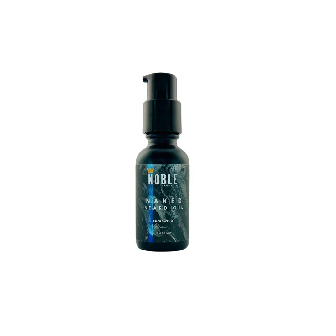 Noble Naked Beard Oil (1 oz) – Fragrance-Free, Lightweight, Skin-First Hydration