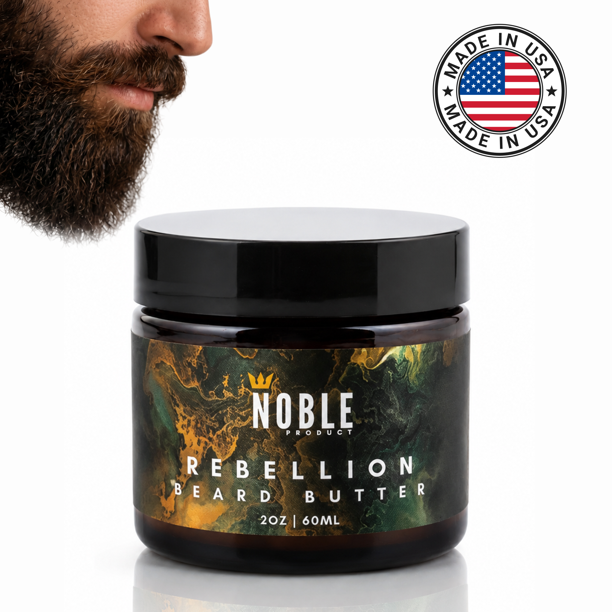 Rebellion Beard Butter | Conditioning | Blue Spruce & Amber Smoke | 2 oz
