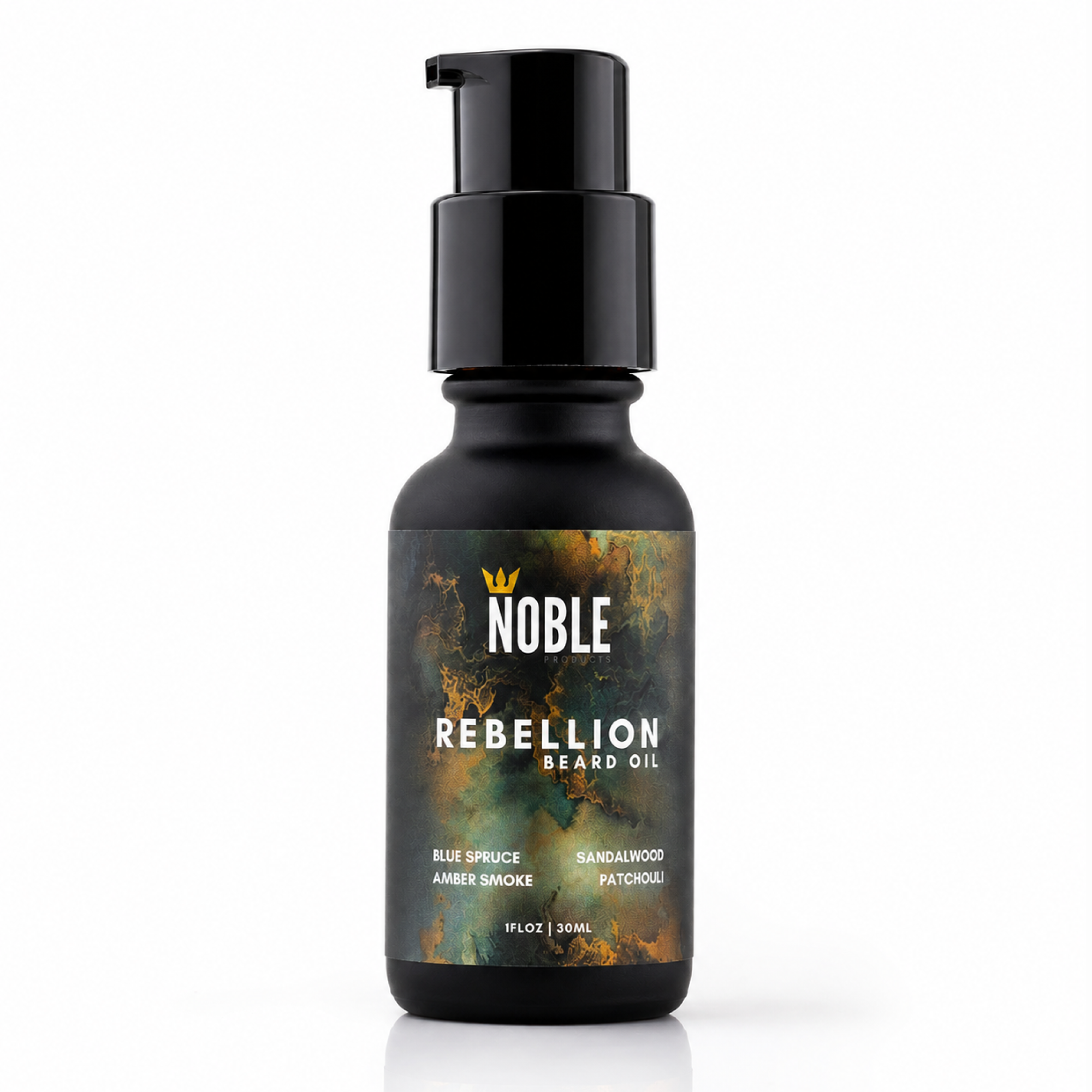 Rebellion Beard Oil | Lightweight Hydration | Blue Spruce & Amber Smoke | 1 oz