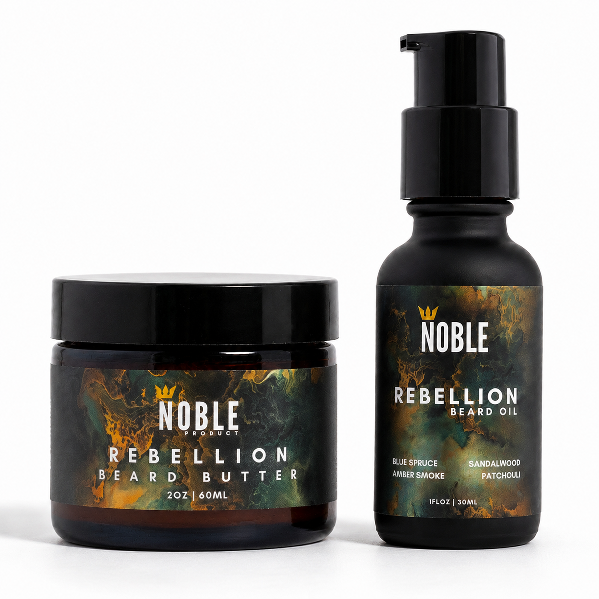 Rebellion Beard Care Combo | Conditioning | Smoky Oud & Cedar | Butter & Oil Set