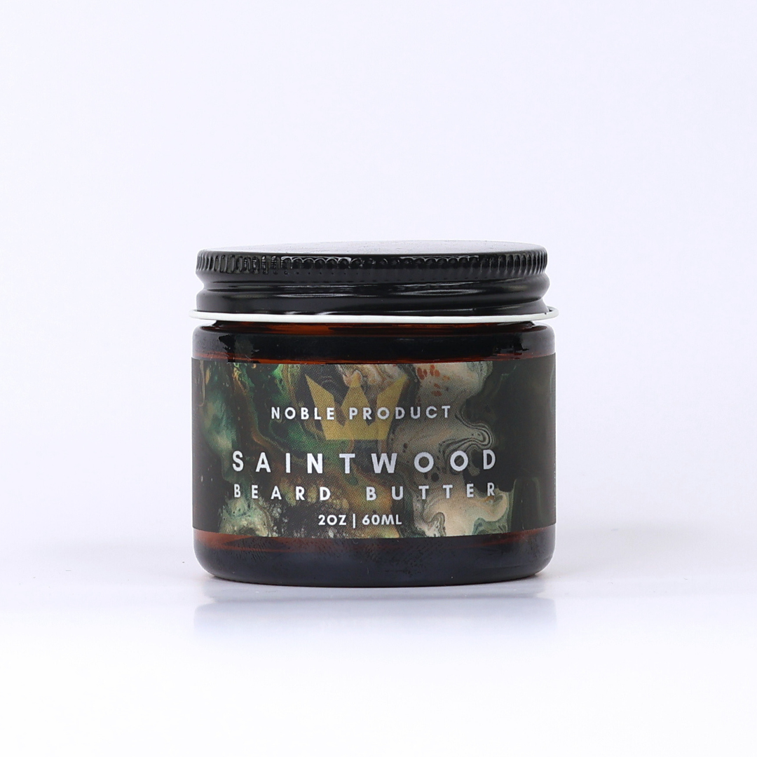 Beard Butter - Saintwood 2oz for Smoky Beard Care | Noble Product Co